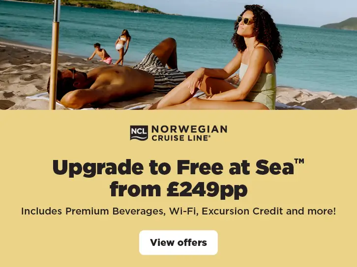 NCL Upgrade to Free at Sea from £249pp